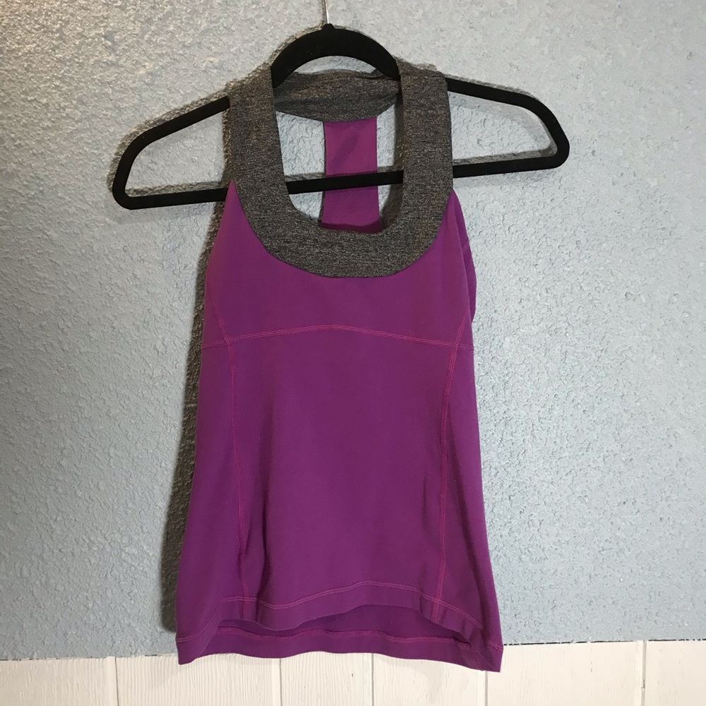 Lululemon Scoop Neck Tank Purple Grey Size 4